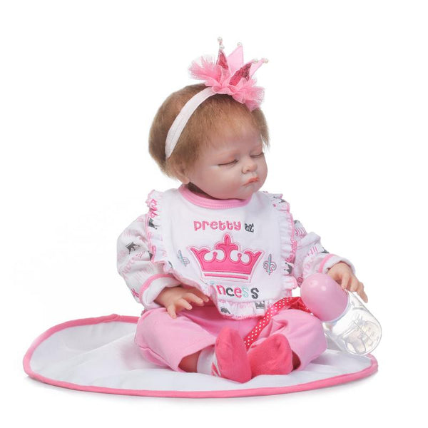 real sleeping newborn baby  girl dolls gift bebe princess reborn bonecas brand new doll reborn girl toys 22" 55cm