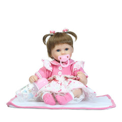 Realistic Reborn Doll Silicone Reborn Reborn Baby Dolls with Clothes,35 CM Lifelike Baby Bonecas Girls Toys Gift