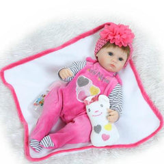 Realistic Reborn Doll Silicone Reborn Reborn Baby Dolls with Clothes,35 CM Lifelike Baby Bonecas Girls Toys Gift