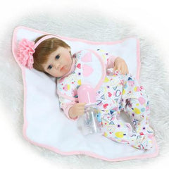 Realistic Reborn Doll Silicone Reborn Reborn Baby Dolls with Clothes,35 CM Lifelike Baby Bonecas Girls Toys Gift