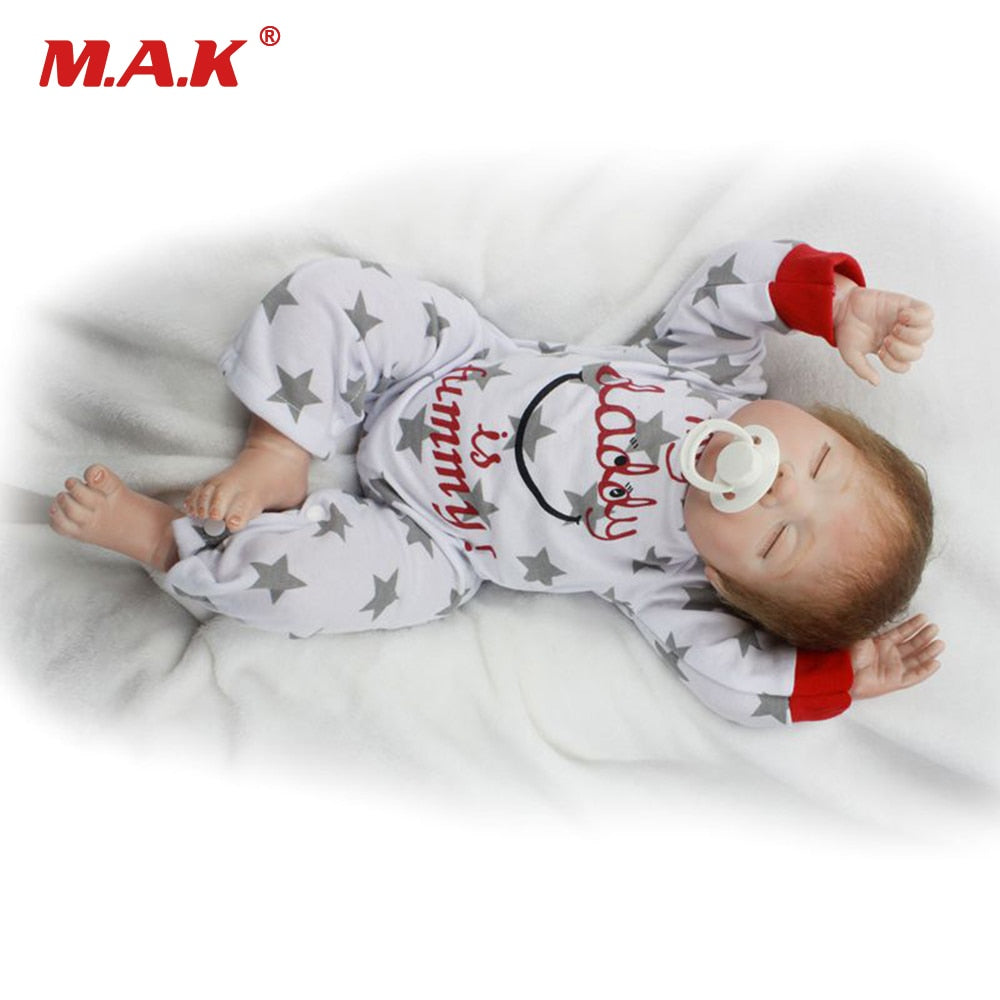 22 Inches 55 cm Sleeping Baby Reborn Dolls Bebe Toys Newborn Doll for Kids Boys Girls Birthday Gifts