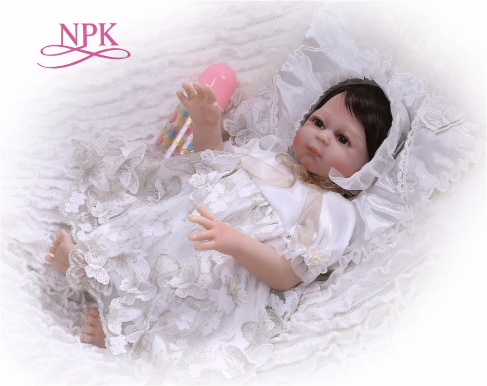 NPK Boneca Reborn little prices Silicone Vinyl Reborn Baby Doll Toys Lifelike Child Birthday Xmas Gift HOT TOY for girl