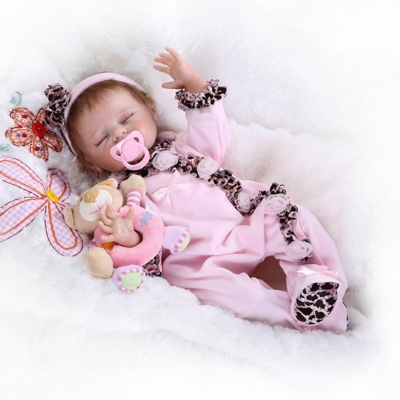 babies boneca children gift Realistic silicone reborn  dolls toys 22 inch sleeping reborn