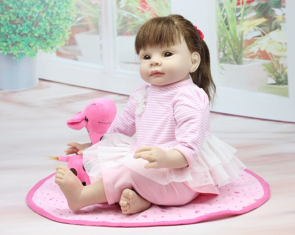 free shipping wholesale  22inch lifelike reborn toddler girl doll toys and gifts for girls
