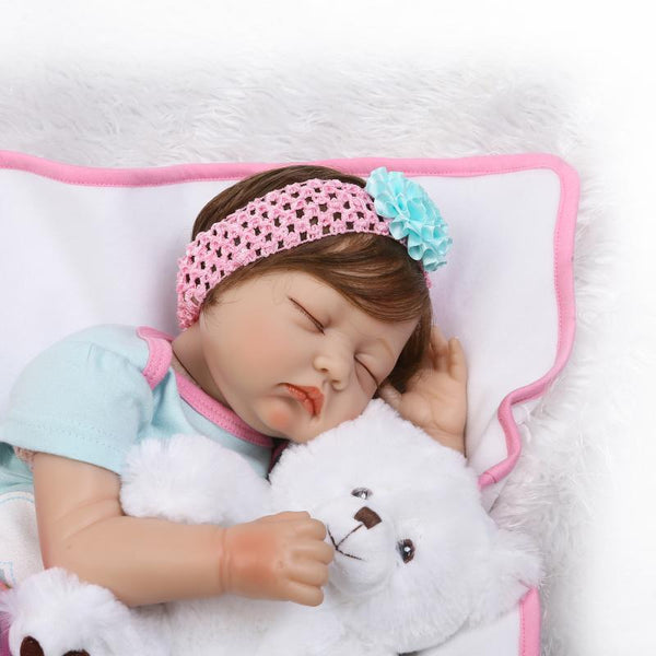 New arrival Silicone Reborn Baby Dolls In Colorful About 22 Inch Lovely Doll Reborn For Baby Gift Bonecas Bebe Reborn Brinquedos