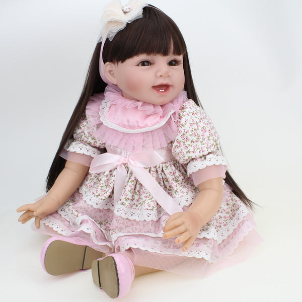 silicone reborn baby dolls girls dolls 55cm lifelik preemie 22'' kids toys for girls birthday gifts kids brinquedos educational