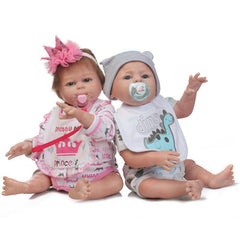 48CM Baby Reborn Doll With Clothes Full Body boys and girls Adorable Lifelike Baby Doll Girls Kids Reborn Dolls Playmate Gif