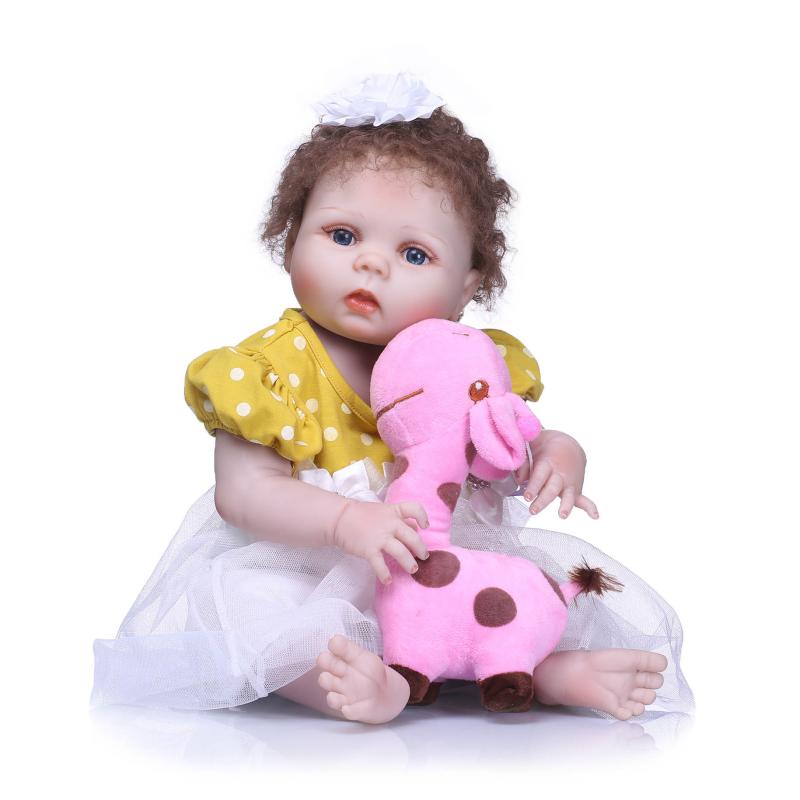 silicon reborn babies full body vinyl dolls girls waterproof 57cm realistic baby alive russian doll new year's gifts for girls