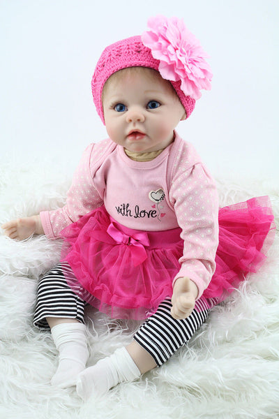 Doll Baby D041 55CM 22inch NPK Doll Bebe Reborn Dolls Girl Lifelike Silicone Reborn Doll Fashion Boy Newborn Reborn Babies