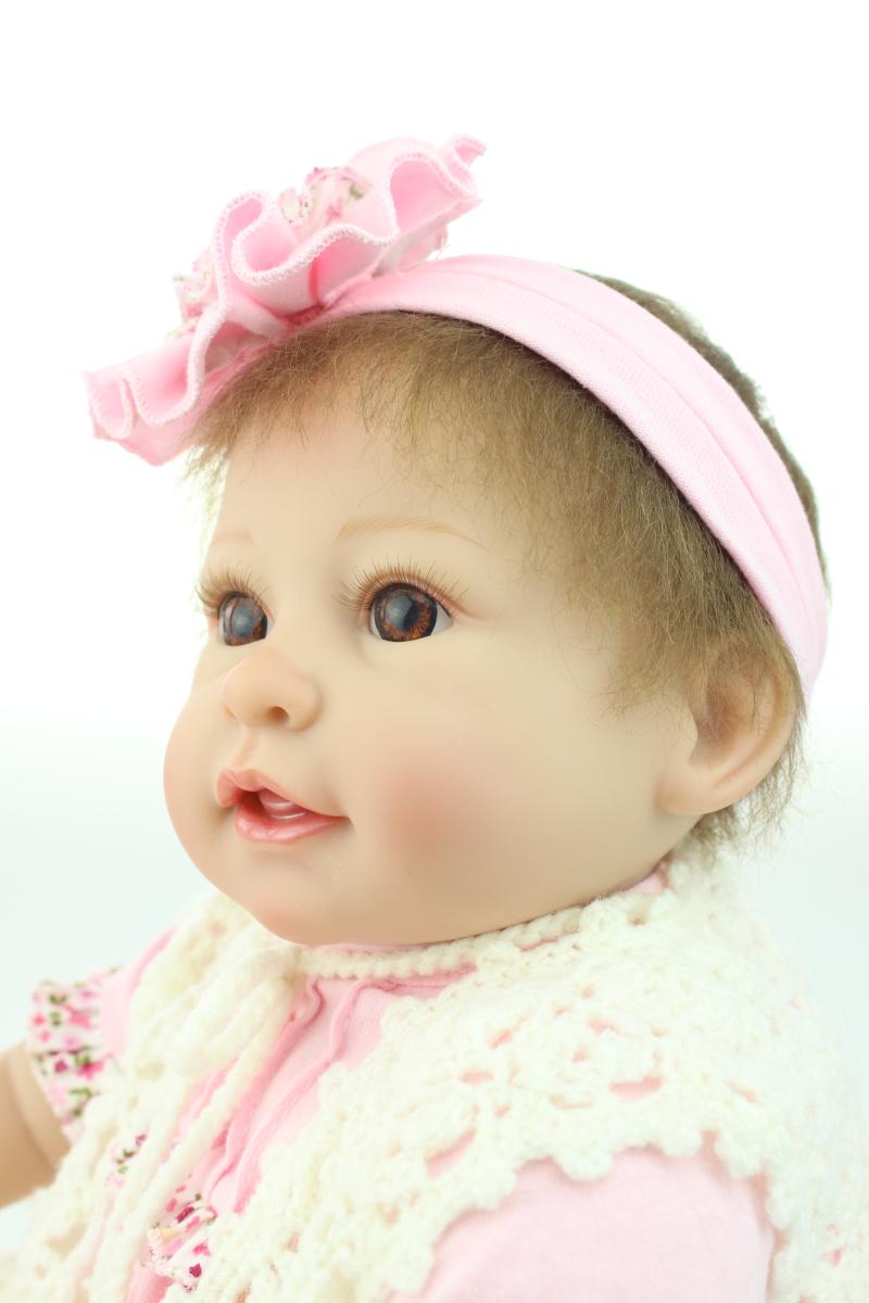 New Lifelike Handmade Baby Dolls 22" Realistic Soft Vinyl Silicone Reborn Babies Dolls Kid's Birthday  Gift Toys for Girls