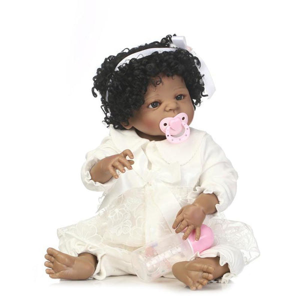 NPK 56cm Silicone Reborn Baby Dolls Jointed Playmate Toys Princess Girls Children Birthday Gift AN