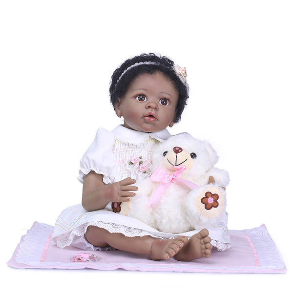 55CM Slicone Baby Jointed Reborn Dolls Lifelike Princess Girls Toy Gifts Photography Props AN88