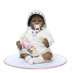 Hot Selling NPK 22 Inch Lifelike Reborn Newborn Doll Set Silicone Baby Dolls for Kids Playmat Toy Gift