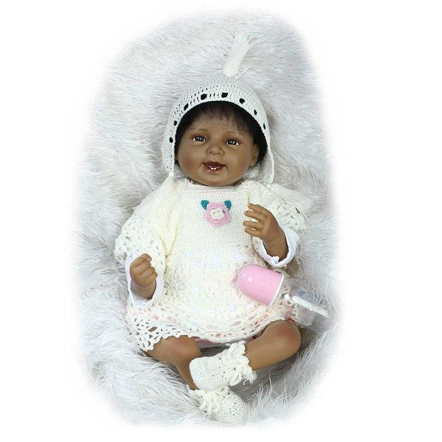 Hot Selling NPK 22 Inch Lifelike Reborn Newborn Doll Set Silicone Baby Dolls for Kids Playmat Toy Gift