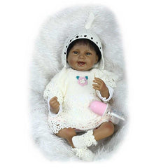 Hot Selling NPK 22 Inch Lifelike Reborn Newborn Doll Set Silicone Baby Dolls for Kids Playmat Toy Gift