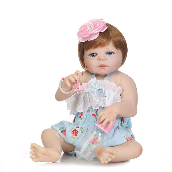 Hot Selling New 56cm Reborn Doll Full Vinyl Jointed Lifelike Baby Kids Toy Playmate Photography Props