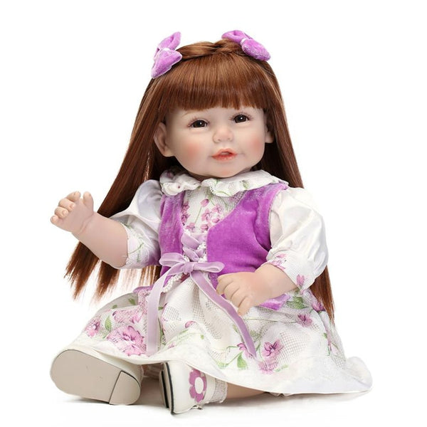 Adorable Girls Doll Princess Doll with Clothes Brown Eyes,Cute 19 Inch Simulation Baby Doll Educational Kid's Toy Free Shipping