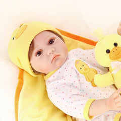 55CM Soft Vinyl Reborn Doll Lifelike Newborn House Play Baby Dolls Toy for Kids Christmas Gifts AN88