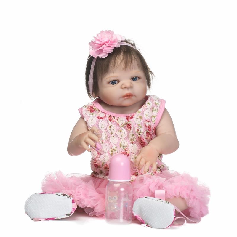 56cm arrivals baby doll gift toy soft vinyl silicone reborn dolls babies girls bath toys waterproof full body princess Christmas