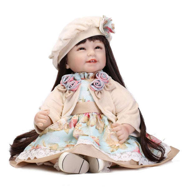 Vinyl silicone toddler doll toy play house dolls birthday gift for kids child 55cm cute high-end princess reborn girl baby dolls