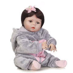 Hot Selling 56CM Full Silicone Baby Reborn Dolls Winter Clothes Lifelike Jointed Princess Girls Toy Festival Gift