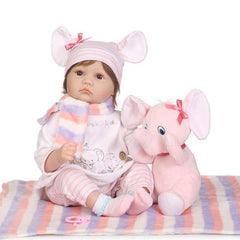 55cm Jointed Reborn Doll Lifelike Newborn Baby Dolls for Kids Playmate Christmas Gift NSV775