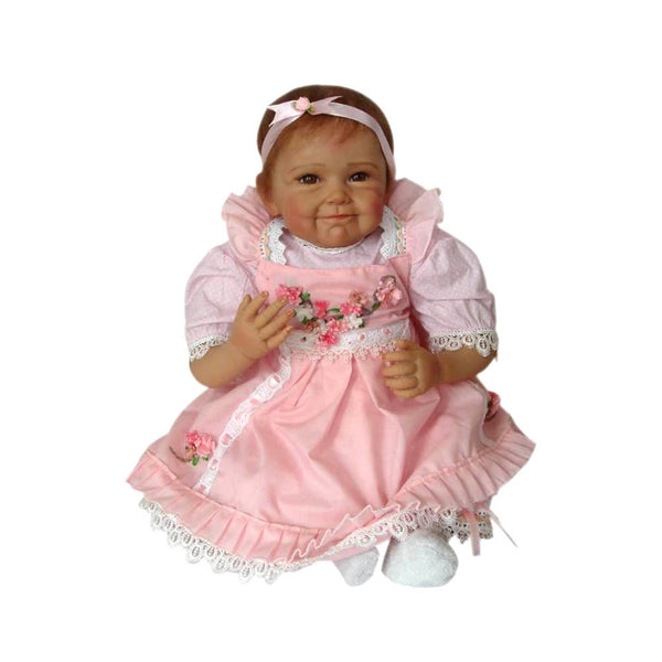 NPK 22 Inch Silicone Reborn Newborn Doll With Clothes Girl Baby Dolls for Kids Playmat Toy Gift NSV775