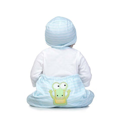 NPK 56cm Lifelike Reborn Newborn Doll Set Silicone Boy Baby Dolls for Kids Playmate Toy Gift S7JN
