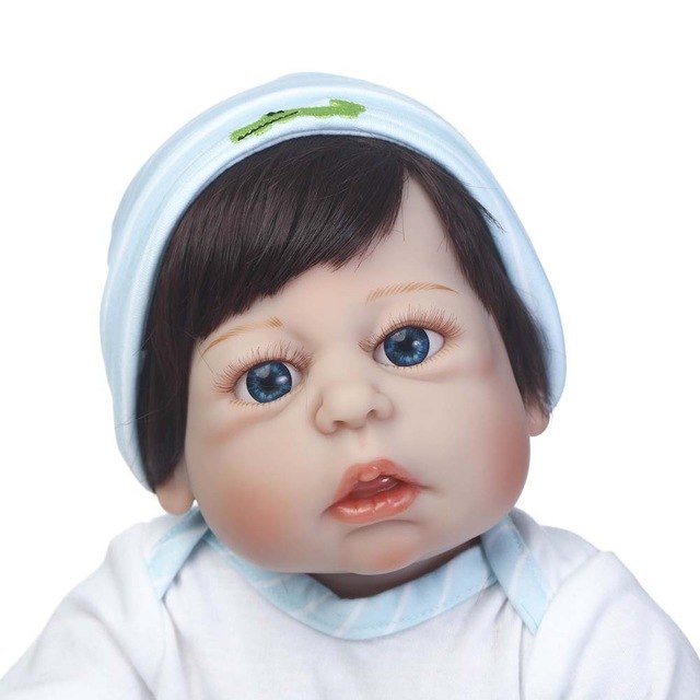 NPK 56cm Lifelike Reborn Newborn Doll Set Silicone Boy Baby Dolls for Kids Playmate Toy Gift S7JN