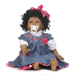 NPK 22 Inch Lifelike Reborn Newborn Doll Silicone Realistic Baby Dolls for Kids Playmat Gift YH-17