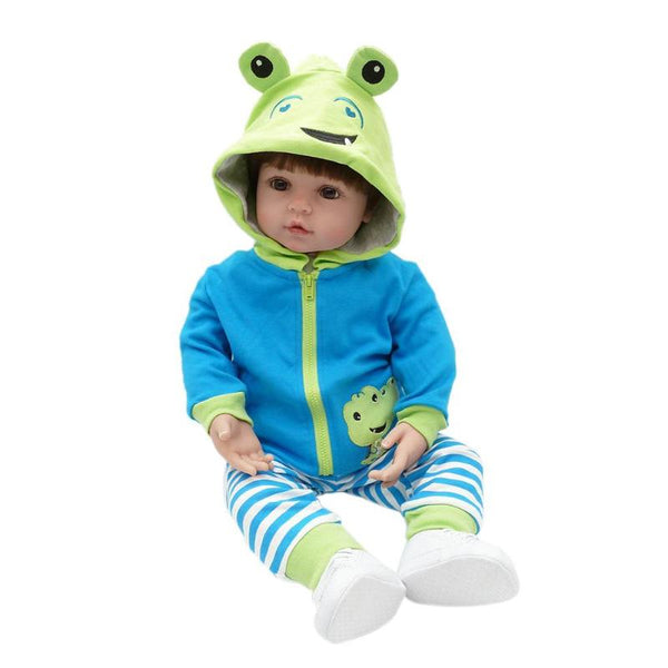 NPK Simulation Frog Boy Reborn Baby Doll Kids Sleeping Silicone Toys  Doll Kids Toy Birthday Girl Gift