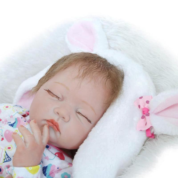 NPK 55cm Cute Silicone Reborn Baby Doll Kid Sleeping Playmate Soft Toy  Baby Doll Toy Newborn Birthday Gift