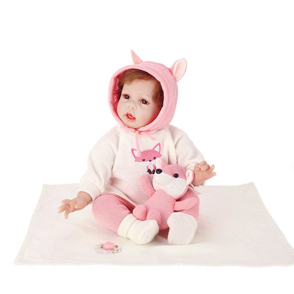 55CM Soft Vinyl Reborn Doll Lifelike Baby House Play Dolls Toy for Kids Playmate Christmas Gifts YH-17