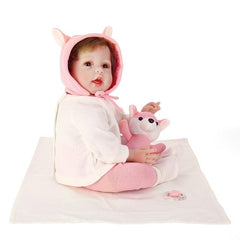 55CM Soft Vinyl Reborn Doll Lifelike Baby House Play Dolls Toy for Kids Playmate Christmas Gifts YH-17