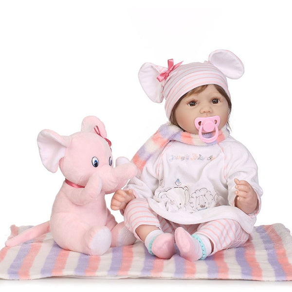 55cm Jointed Reborn Doll Lifelike Newborn Baby Dolls for Kids Playmate Christmas Gift M09