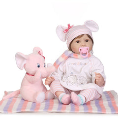 55cm Jointed Reborn Doll Lifelike Newborn Baby Dolls for Kids Playmate Christmas Gift M09