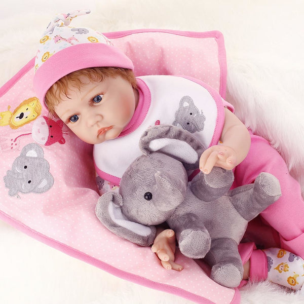 55CM Soft Vinyl Reborn Doll Lifelike Newborn Girls House Play Baby Dolls for Kids Playmate Gifts M09