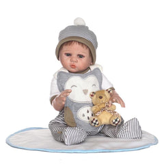 2018 New NPK 50-55cm Lifelike Reborn Doll Kit Silicone Baby Newborn Dolls for Kids Playmate Birthday Gift