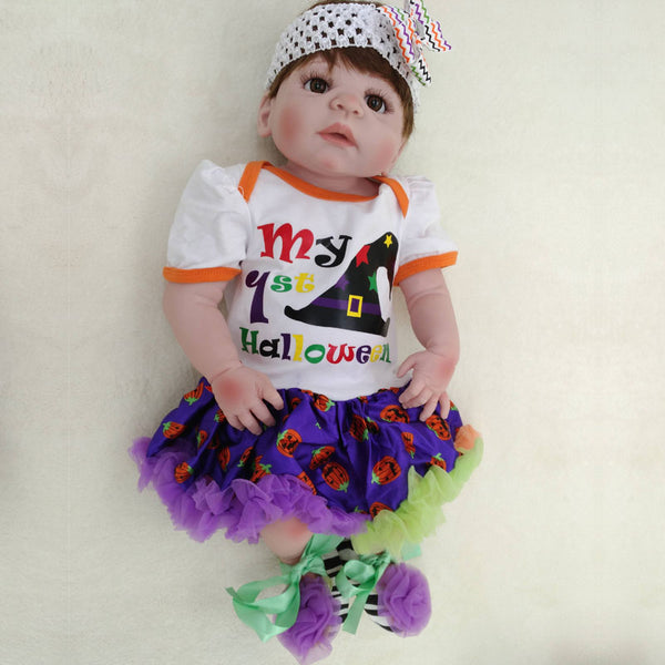 Lifelike Baby Doll Reborn 22inch Full Silicone Reborn Dolls 55cm Newborn Silicone Body Brinquedos Juguetes Babies Toys Bonecas