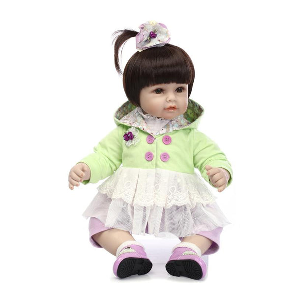 52CM Silicone Reborn Toddler Baby Dolls for Girls Toys Lifelike Short Hair Princess Girl Bonecas Doll Girls Birthday Xmas Gifts