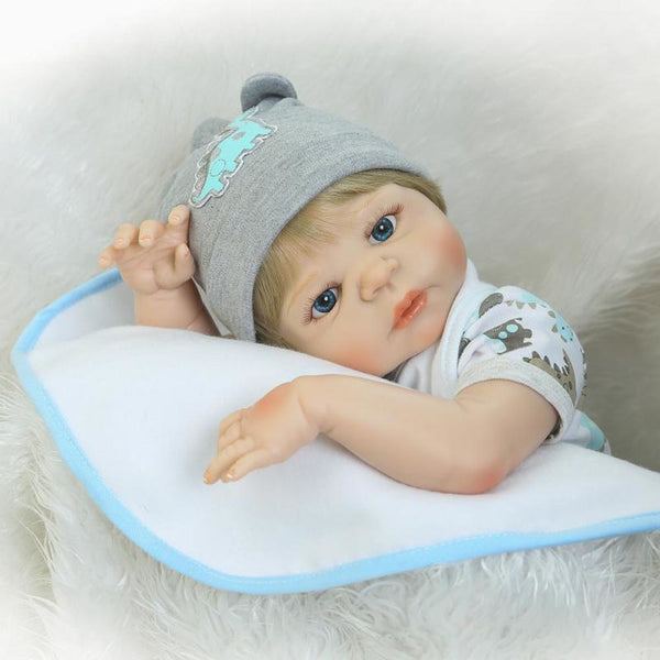 2018 New 57CM NPK Reborn Baby Doll Toy Full Body Silicone 3D Lifelike Newborn Doll Gift Early Education Toys