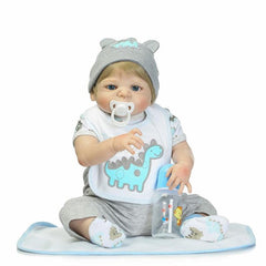 2018 New 57CM NPK Reborn Baby Doll Toy Full Body Silicone 3D Lifelike Newborn Doll Gift Early Education Toys