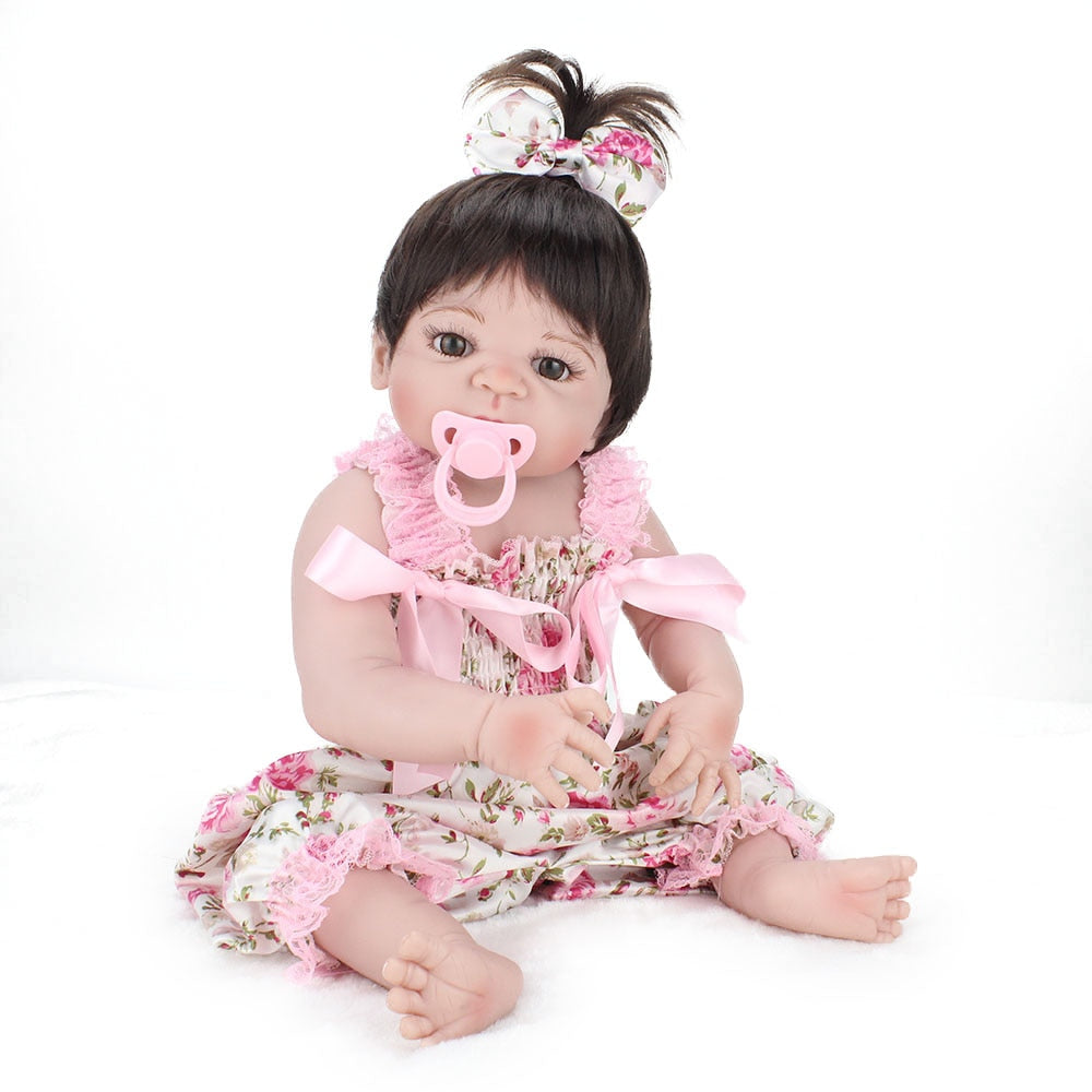KAYDORA 55cm Full Vinyl Silicone Reborn Baby Dolls Handmade Adorable Lifelike Toddler Bonecas Bebe Reborn Doll Girls Toy 22 inch
