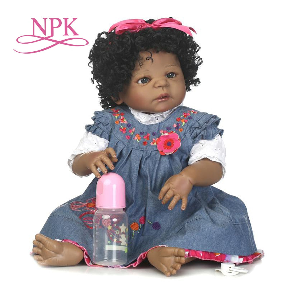 NPK 57cm popular Christmas holiday gifts simulation reborn baby can enter the water silicone reborn baby dolls