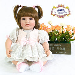50cm Silicone Vinyl Reborn Girl Baby Doll Toys 20 inch Princess Toddler Babies Dolls Child Fashion Birthday Gift Play House Toy
