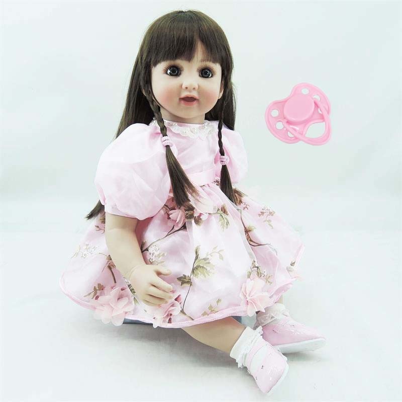 60cm silicone vinyl reborn baby doll toy like real simulated princess toddler girl babies doll new year christmas gift for child