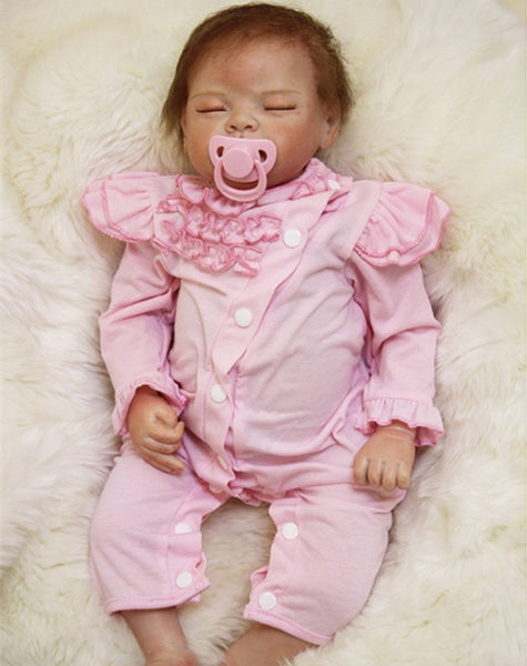 22inch Real Soft Touch Bebe Reborn Baby 55CM Silicone Vinyl Doll Reborn Lifelike Newborn Baby Children Christmas Gift Brinquedos