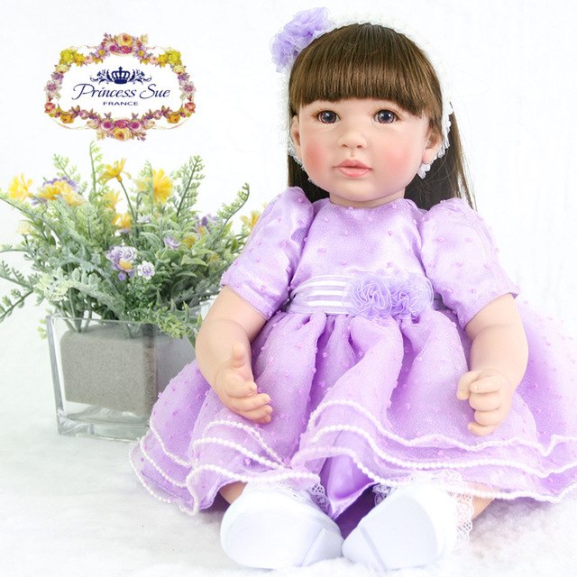 50cm Vinyl Silicone Reborn Baby Doll Newborn Lifelike Realistic Baby Doll Toy Cute Babies Princess Doll Birthday Holiday Gift