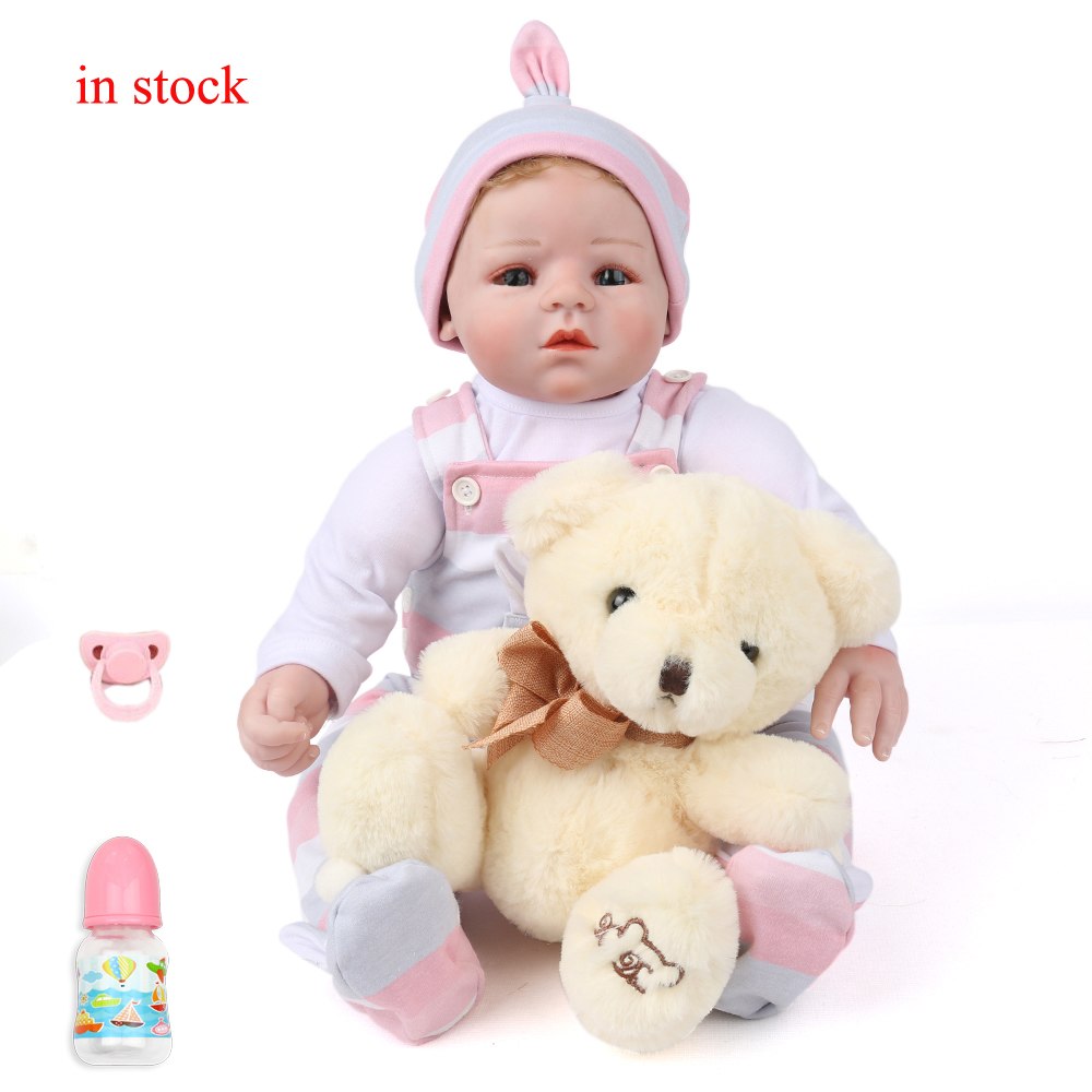 KAYDORA 20 inch 50cm Silicone Reborn Baby Doll Adorable Lifelike Toddler Cloth Body Handmade Boneca Kids Reborn Babies Girl Toys