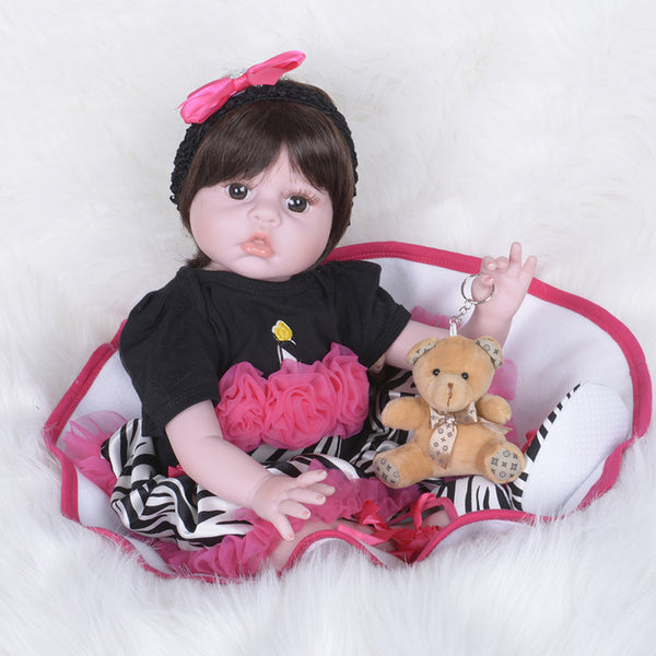 Bebes Reborn Doll lol 22" Silicone Reborn Baby Dolls Kids Toys Adora Dolls SB5537 bebe-reborn-com-corpo-de-silicone-menina